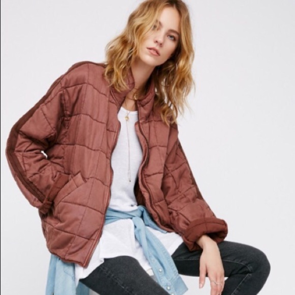 Free People Quilted Dolman Jacket SMALL